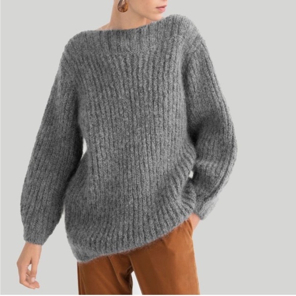 [& Other Stories] Oversized Thick Wool Blend Ribbed Sweater Medium - Picture 3 of 7